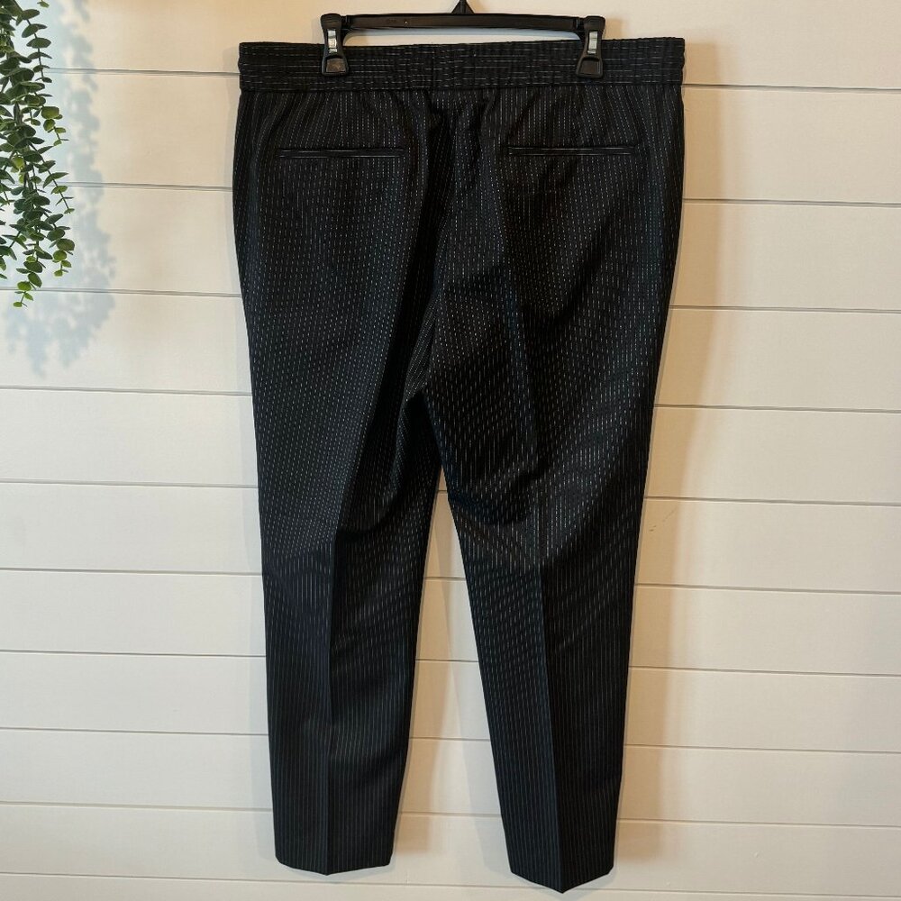 MENS TOPMAN Pinstriped Black and White Drawstring Pants